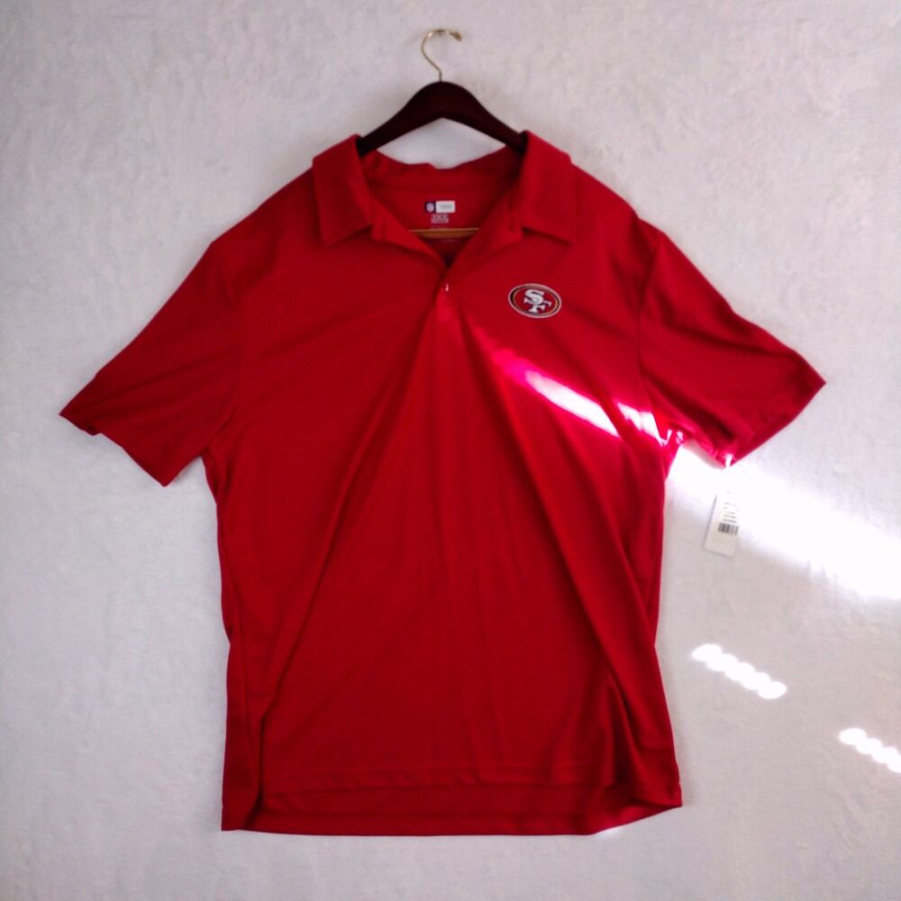 NFL San Francisco 49ers NFL Football Red Polo Shirt Size 2XL New With Tag